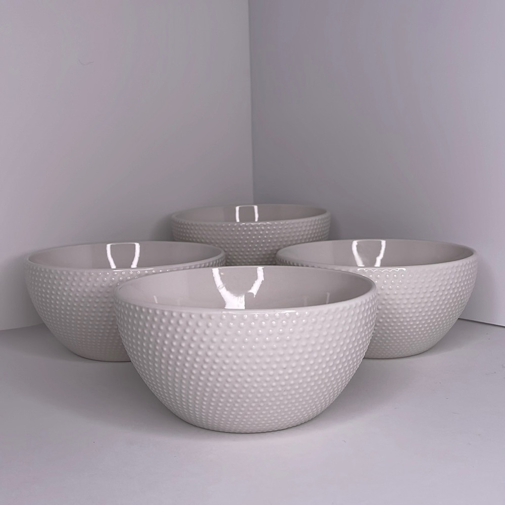 Studded Dinnerware Bowls 6" ( 4pc Set )